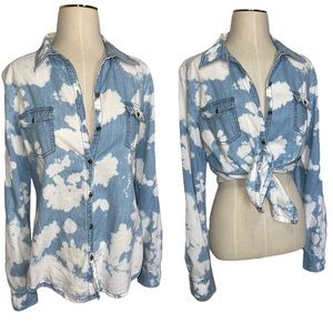 90s Vintage l.e.i. Denim Shirt | Size Large